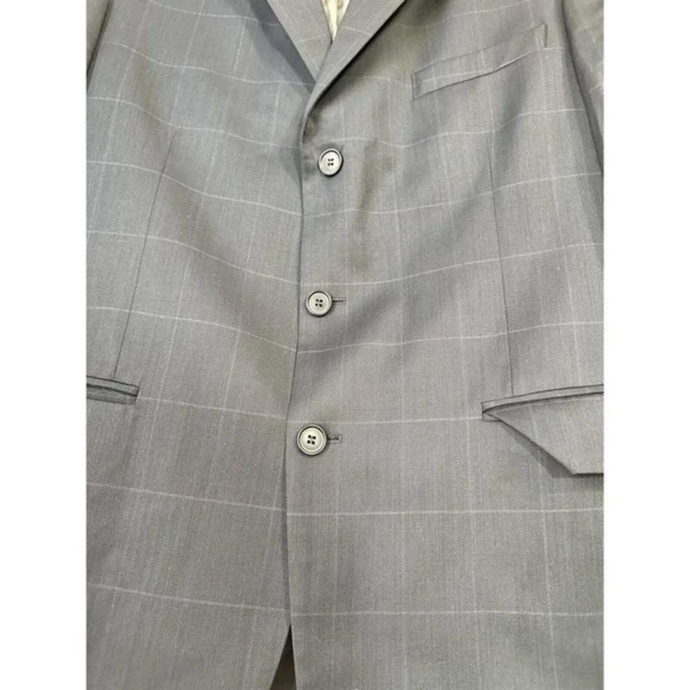 Andrew Fezza Men's‎ Blazer Sport coat Jacket  armpit to armpit 45 inches Blue